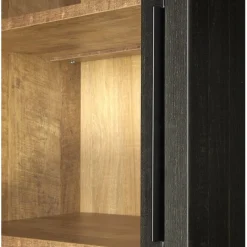 Vitrinekast Zwanenburg Zwart - 190x212x48 cm