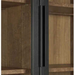 Vitrinekast Zwanenburg Zwart - 190x212x48 cm