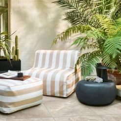 VTwonen Bijzettafel Pebble Antraciet - 65x49 cm