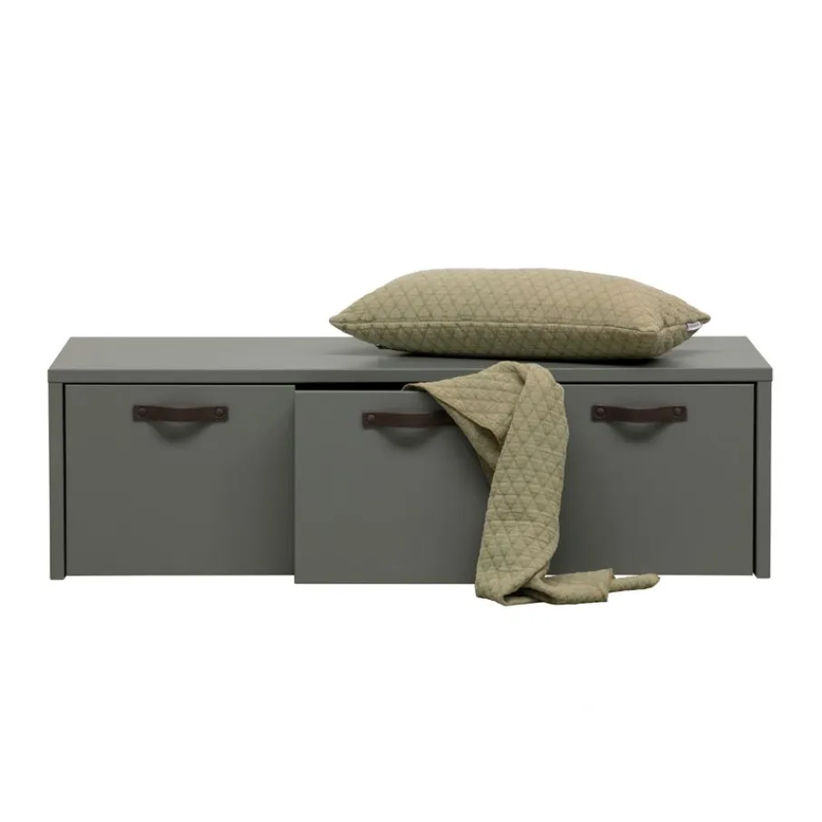 VTwonen Kistbank Stage Groen - 120x36x50 cm