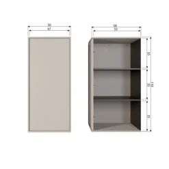 VTwonen Kledingkast Daily Greige - 50x110x58 cm