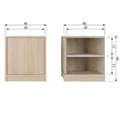 VTwonen Onderkast Modulair Naturel - 40x44x40 cm