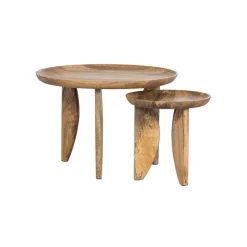 VTwonen Salontafel High Heels Naturel - set 2 stuks