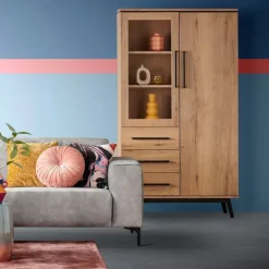 Wandkast Batenburg Naturel - 107x190x45 cm