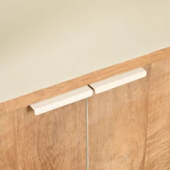 Wandkast Doble Naturel / Crème - 85x210x40 cm