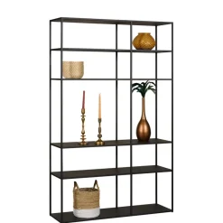 Wandkast Lennard Zwart - 120x195x35 cm