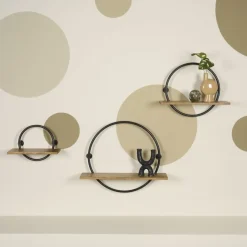 Wandrek Aurano Mango / Zwart - Ø 30 cm