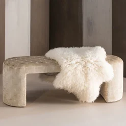 WOOOD Bank Jacob Beige - 130x46 cm