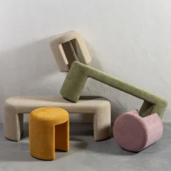 WOOOD Bank Jacob Olijfgroen - 130x46 cm