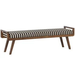 WOOOD Bank Valo Zwart / Wit - 157x43 cm