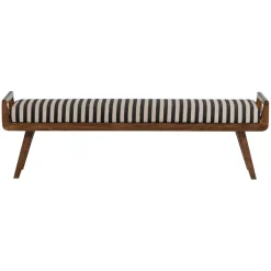 WOOOD Bank Valo Zwart / Wit - 157x43 cm