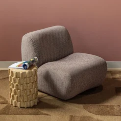 WOOOD Bijzettafel Axu Zand - Ø 35 cm