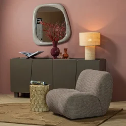 WOOOD Bijzettafel Axu Zand - Ø 35 cm