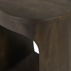 WOOOD Bijzettafel Bayo Walnoot - Ø 33 cm