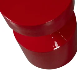 WOOOD Bijzettafel Ferry Rood - Ø 30 cm