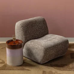 WOOOD Bijzettafel Ollo Roze / Bruin - Ø 35 cm