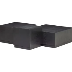 WOOOD Bijzettafel Pim Zwart - set 3 stuks