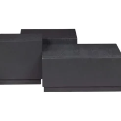 WOOOD Bijzettafel Pim Zwart - set 3 stuks