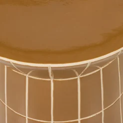 WOOOD Bijzettafel Plu Honinggeel - Ø 38 cm