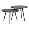 WOOOD Bijzettafel Suze Zwart - set 2 stuks