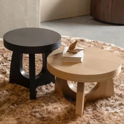 WOOOD Bijzettafel Tala Zwart - Ø 45 cm