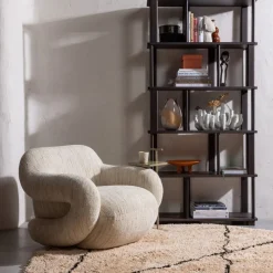 WOOOD Boekenkast Riss Donkerbruin - 90x186x30 cm