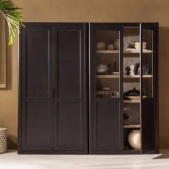 WOOOD Buffetkast Gunnar Zwart - 120x217x48 cm