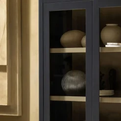 WOOOD Buffetkast Gunnar Zwart - 120x217x48 cm