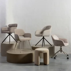 WOOOD Bureaustoel Morros Taupe