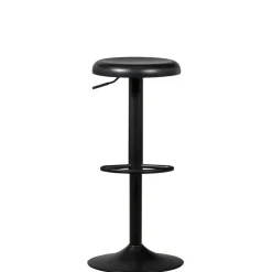 WOOOD Draaibare Barkruk Isaac Zwart