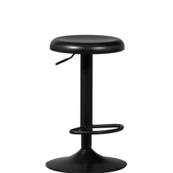 WOOOD Draaibare Barkruk Isaac Zwart