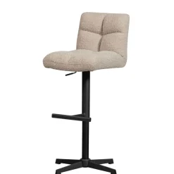 WOOOD Draaibare Barkruk Vinny Beige