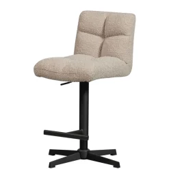 WOOOD Draaibare Barkruk Vinny Beige