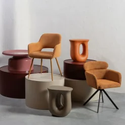 WOOOD Draaibare Eetkamerstoel Fenne Oranje