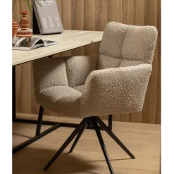 WOOOD Draaibare Eetkamerstoel Vinny Beige