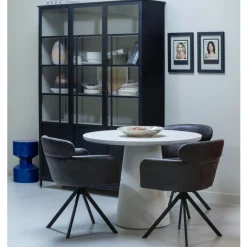 WOOOD Draaibare Eetkamerstoel Fenne Grafiet