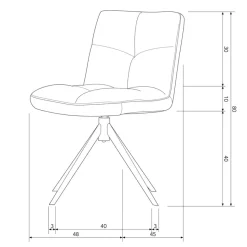 WOOOD Draaibare Eetkamerstoel Vinny Beige