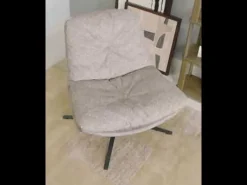 WOOOD Draaifauteuil Arve Beige