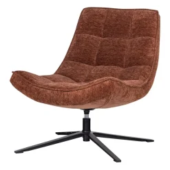 WOOOD Draaifauteuil Maudi Roestbruin