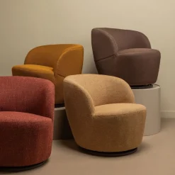 WOOOD Draaifauteuil Serra Curry