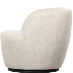 WOOOD Draaifauteuil Serra Crème