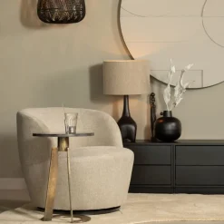 WOOOD Draaifauteuil Serra Zand