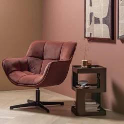 WOOOD Draaifauteuil Wibo RoodBruin