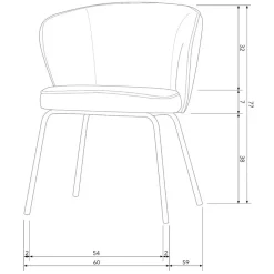 WOOOD Eetkamerstoel Admit Wit