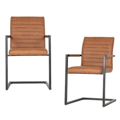 WOOOD Eetkamerstoel Bas Cognac