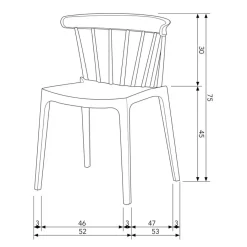WOOOD Eetkamerstoel Bliss Zwart