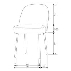 WOOOD Eetkamerstoel Vogue Zand