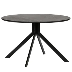 WOOOD Eettafel Bruno Zwart - Ø 120 cm