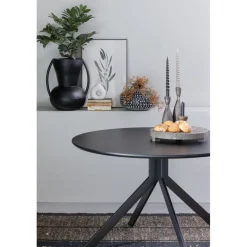 WOOOD Eettafel Bruno Zwart - Ø 120 cm