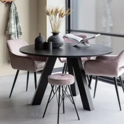 WOOOD Eettafel Rhonda Zwart - Ø 129 cm